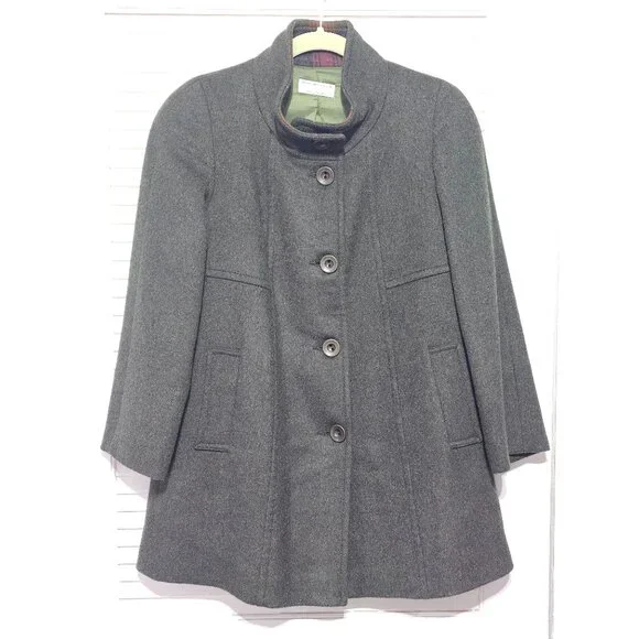 Jimmy Hourihan Women's Gray Wool Swing Coat Size M (E 40) Made In Spain 2939 - Picture 9 of 15